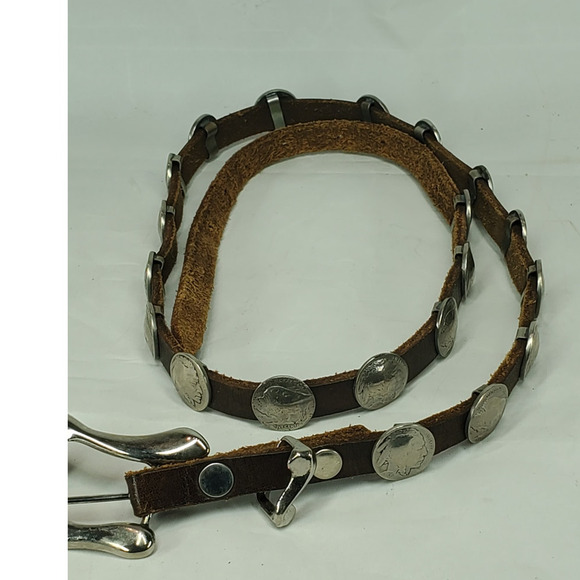 Revcor Vintage Coin Concho Belt Brown Leather 20 Buffalo Nickel 1926-1939 main image 5